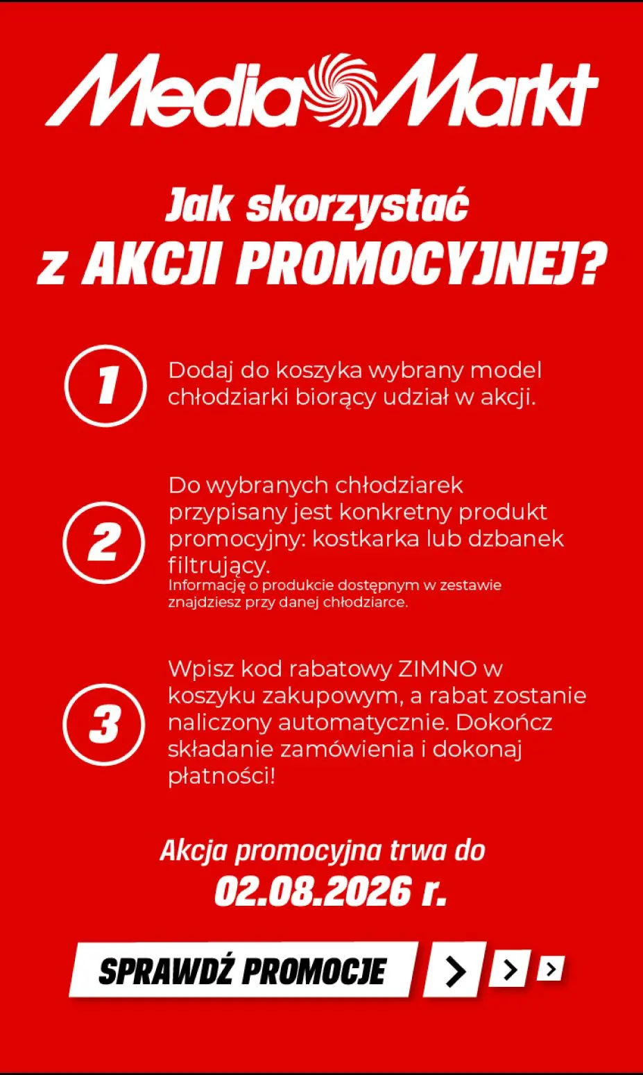 gazetka promocyjna Media Markt Wybrane chłodziarki z kostkarką lub dzbankiem filtrującym gratis! - Strona 2