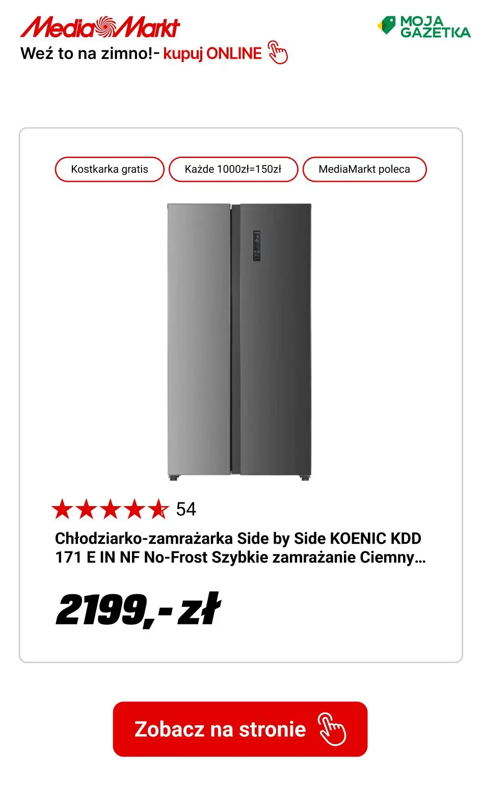 gazetka promocyjna Media Markt Wybrane chłodziarki z kostkarką lub dzbankiem filtrującym gratis! - Strona 3