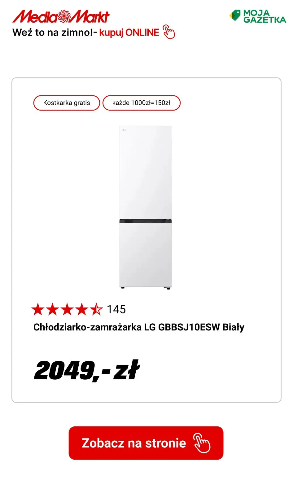 gazetka promocyjna Media Markt Wybrane chłodziarki z kostkarką lub dzbankiem filtrującym gratis! - Strona 14