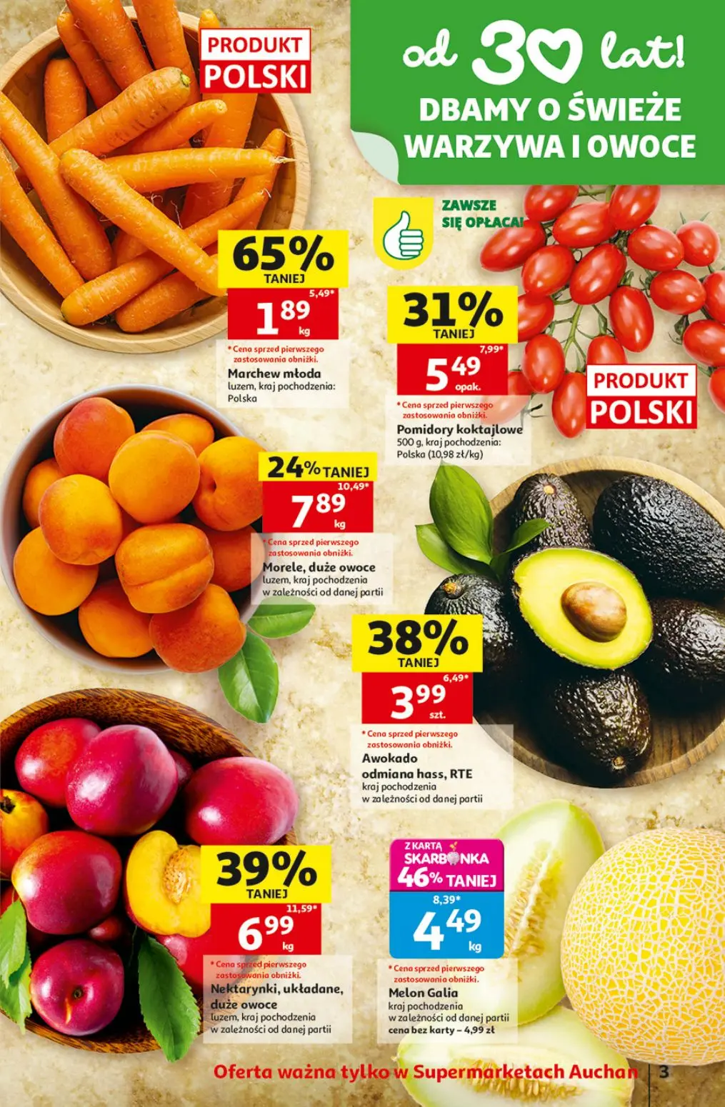 gazetka promocyjna Auchan Supermarket Oszczędni zawsze wypatrzą okazje - Strona 3