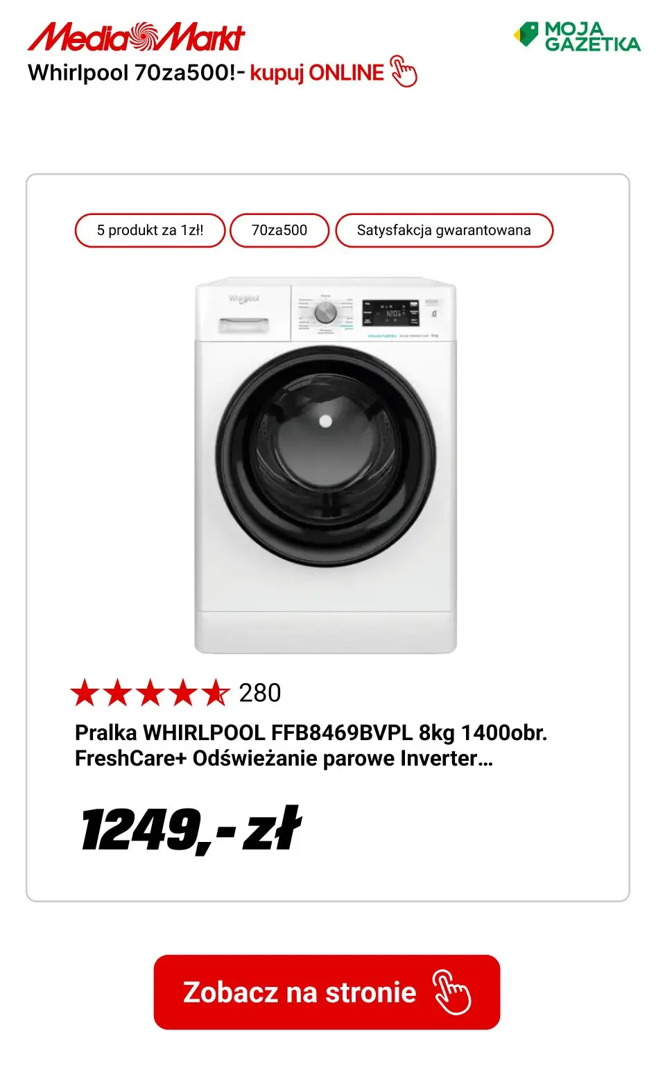gazetka promocyjna Media Markt Whirlpool 70za500 na pralki, suszarki i zmywarki w zestawie z akcesoriami! - Strona 3