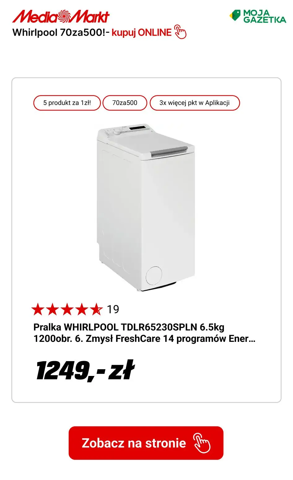 gazetka promocyjna Media Markt Whirlpool 70za500 na pralki, suszarki i zmywarki w zestawie z akcesoriami! - Strona 4