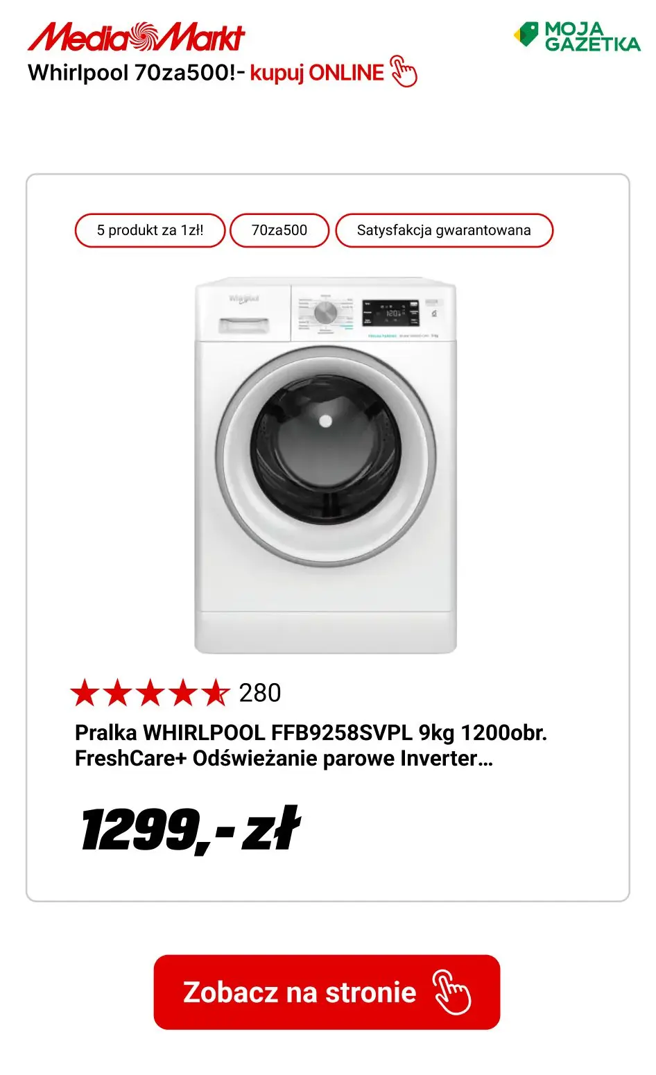 gazetka promocyjna Media Markt Whirlpool 70za500 na pralki, suszarki i zmywarki w zestawie z akcesoriami! - Strona 6