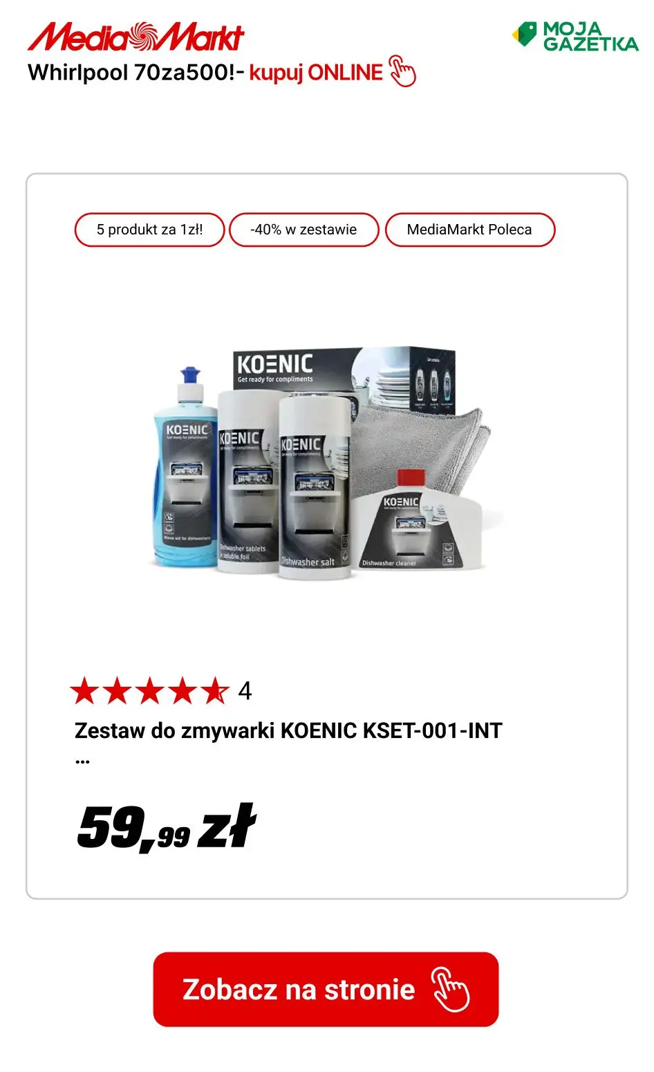 gazetka promocyjna Media Markt Whirlpool 70za500 na pralki, suszarki i zmywarki w zestawie z akcesoriami! - Strona 12