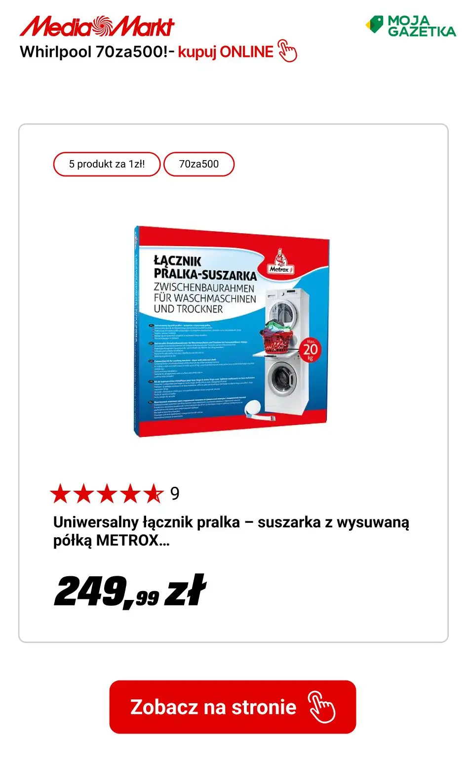 gazetka promocyjna Media Markt Whirlpool 70za500 na pralki, suszarki i zmywarki w zestawie z akcesoriami! - Strona 13