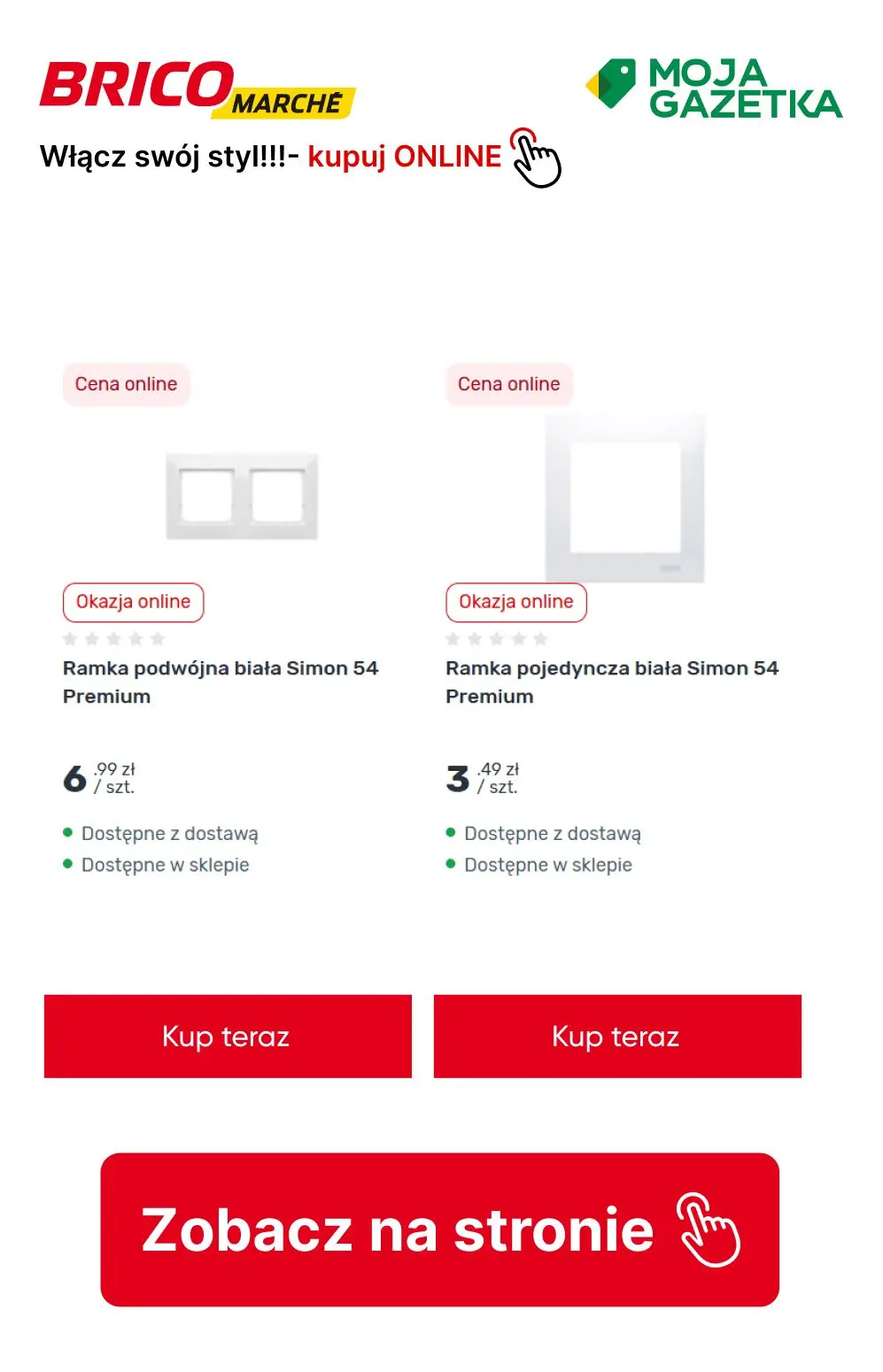 gazetka promocyjna BRICOMARCHE Włącz swój styl- Gniazda, włączniki, ramki - Strona 3