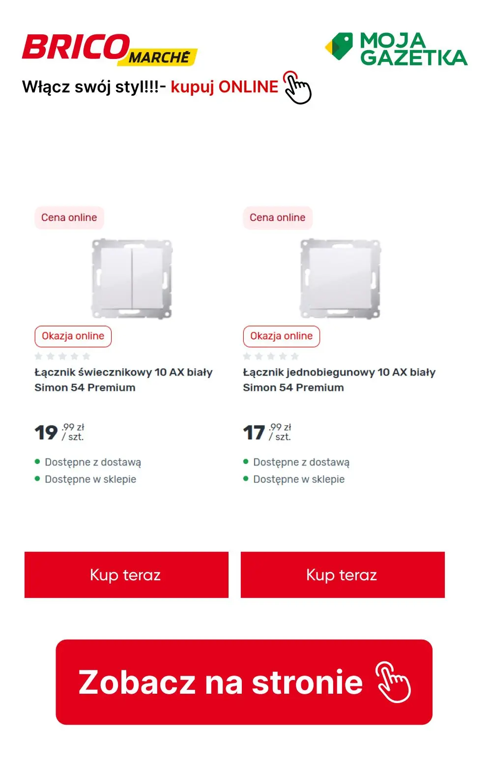 gazetka promocyjna BRICOMARCHE Włącz swój styl- Gniazda, włączniki, ramki - Strona 5