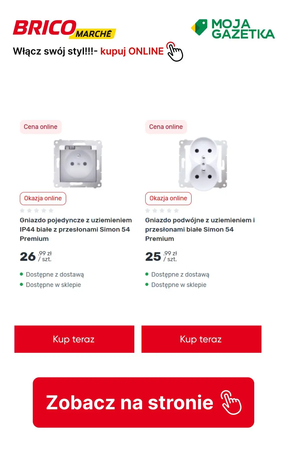 gazetka promocyjna BRICOMARCHE Włącz swój styl- Gniazda, włączniki, ramki - Strona 6
