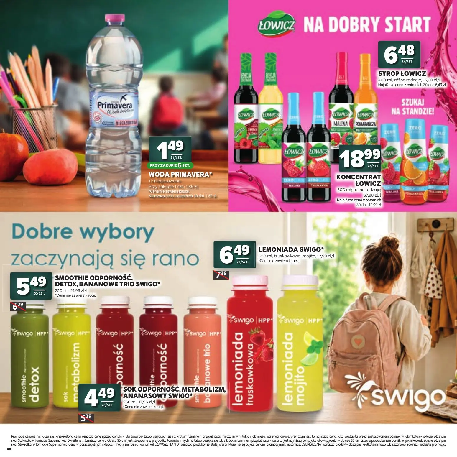 gazetka promocyjna Stokrotka Supermarket Witaj szkoło - Strona 44