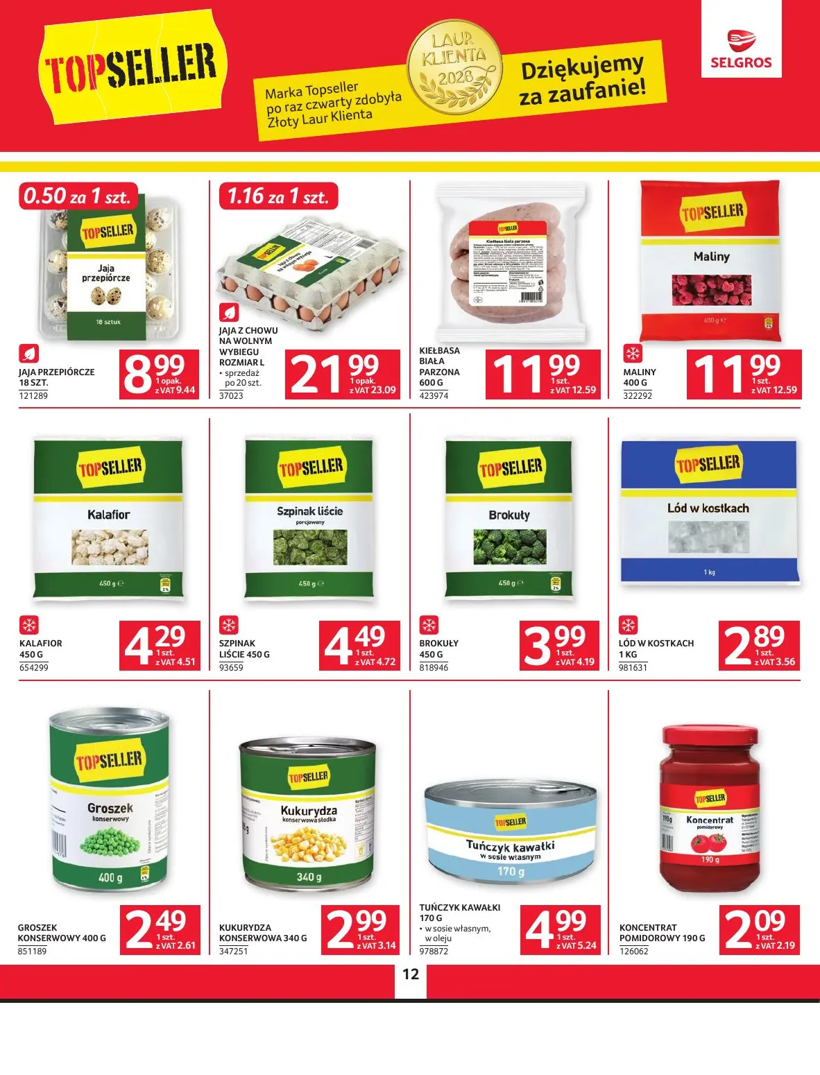 gazetka promocyjna SELGROS Oferta spożywcza - Strona 12