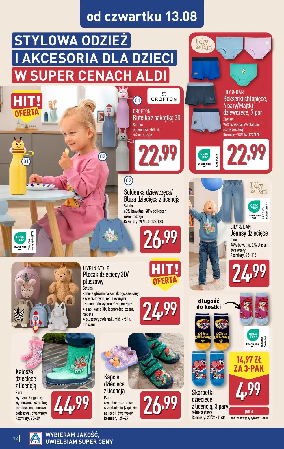 gazetka promocyjna ALDI Wygodna odzież i nie tylko! - Strona 12