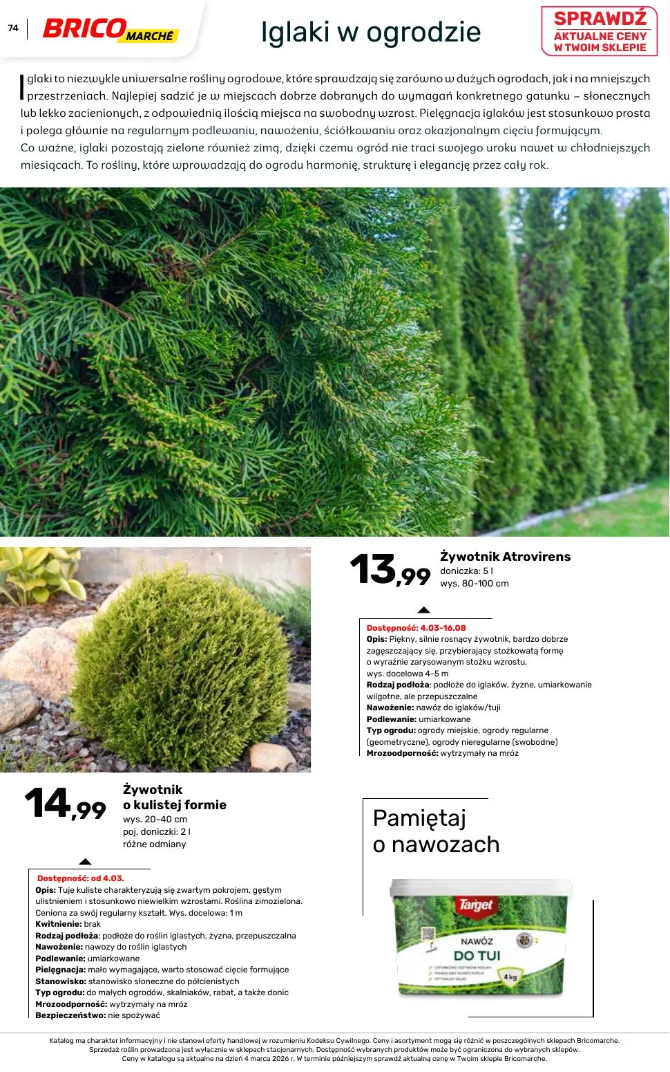 gazetka promocyjna BRICOMARCHE Katalog ogród - Strona 74