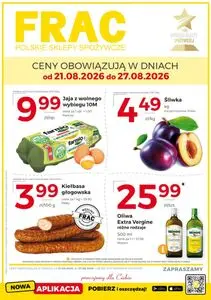 Gazetka promocyjna FRAC, ważna od 2026-08-21 do 2026-08-27.