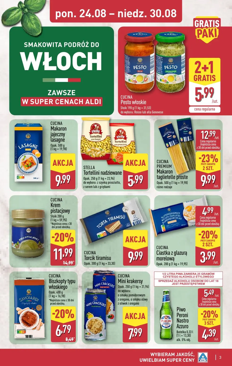 gazetka promocyjna ALDI Kuchnia WŁOSKA 🍝 - Strona 3