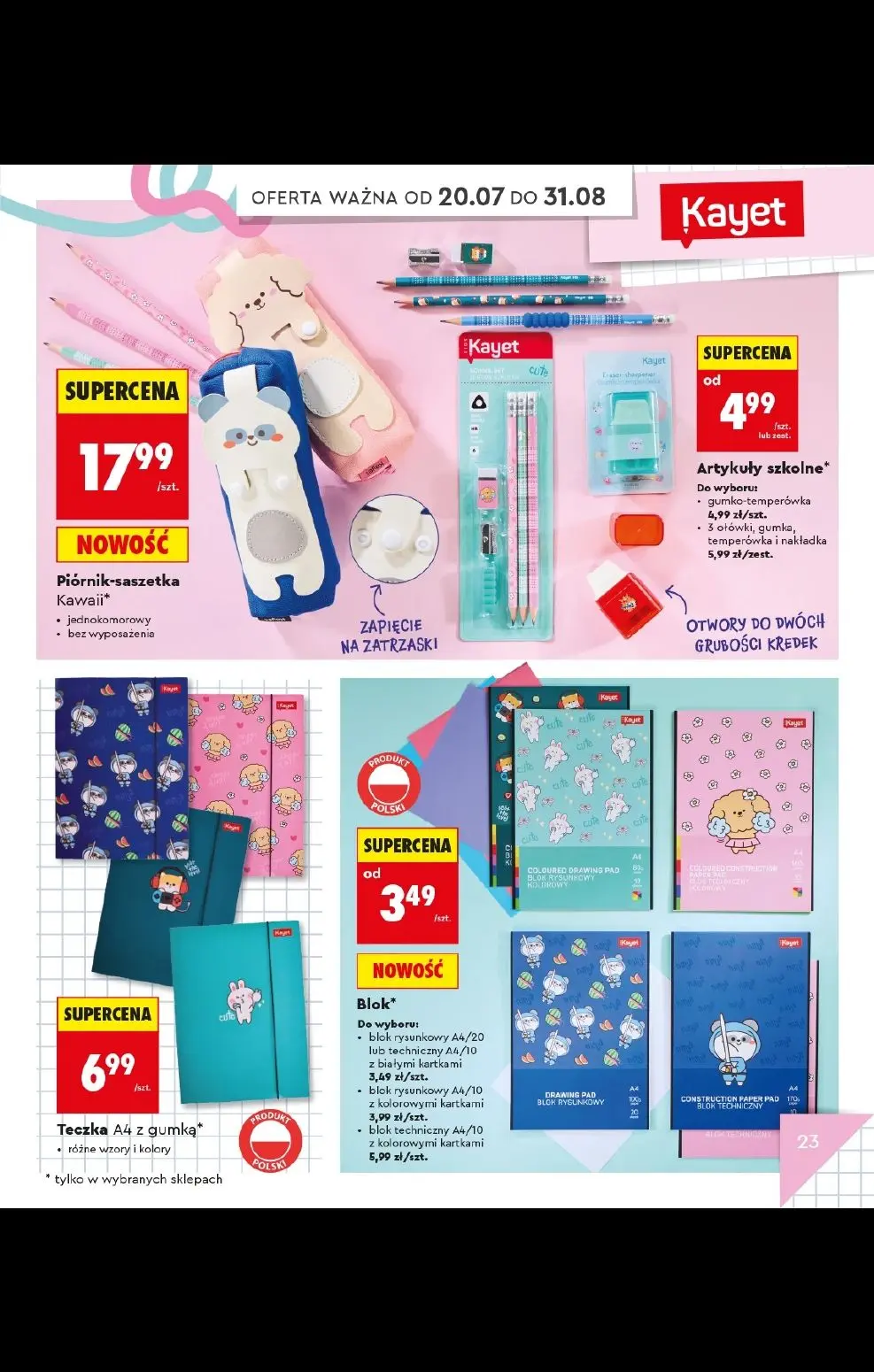 gazetka promocyjna Biedronka Do mojej szkoły idę! - Strona 23