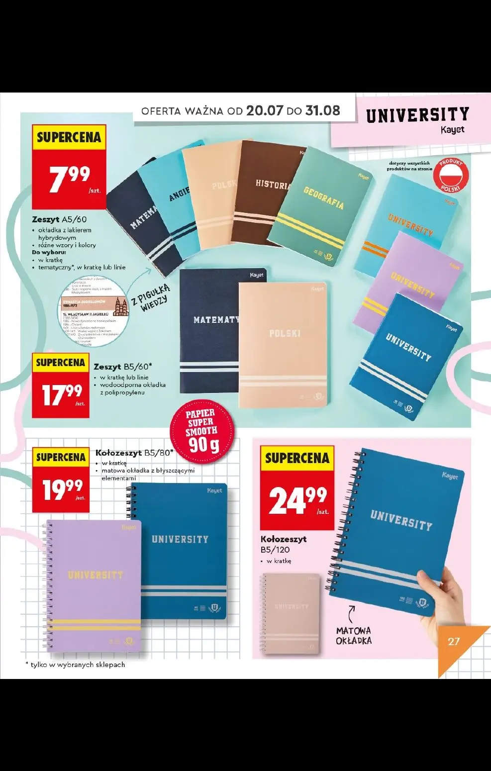 gazetka promocyjna Biedronka Do mojej szkoły idę! - Strona 27