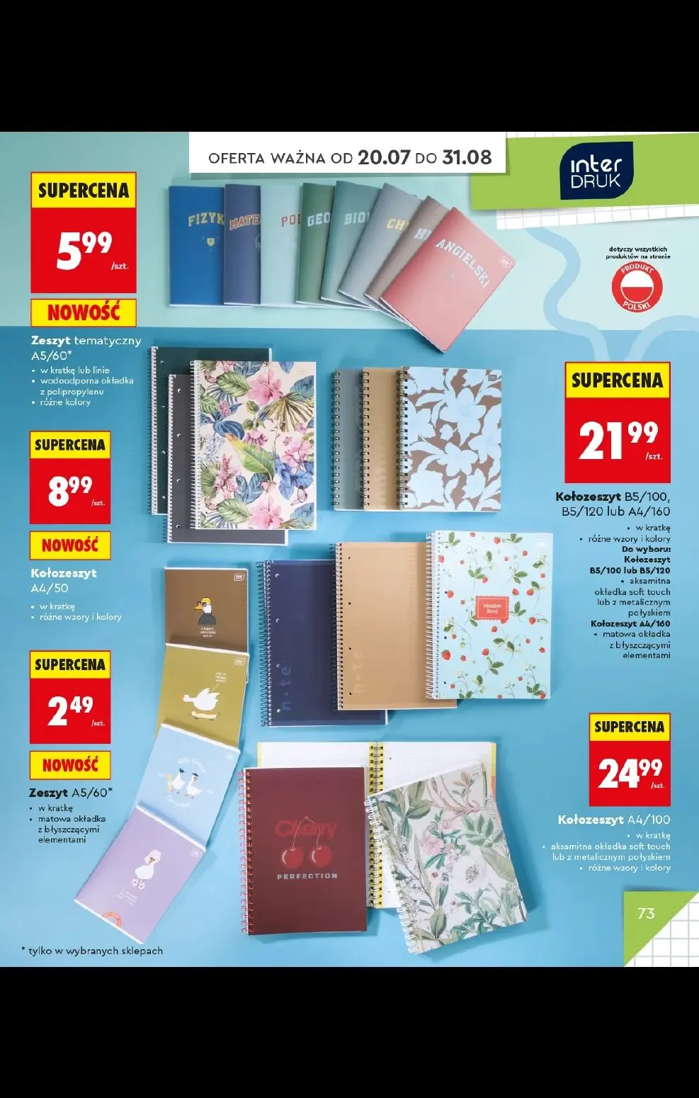 gazetka promocyjna Biedronka Do mojej szkoły idę! - Strona 73