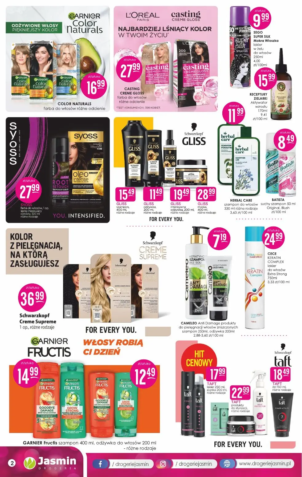 gazetka promocyjna DROGERIE JASMIN Super okazje! - Strona 2
