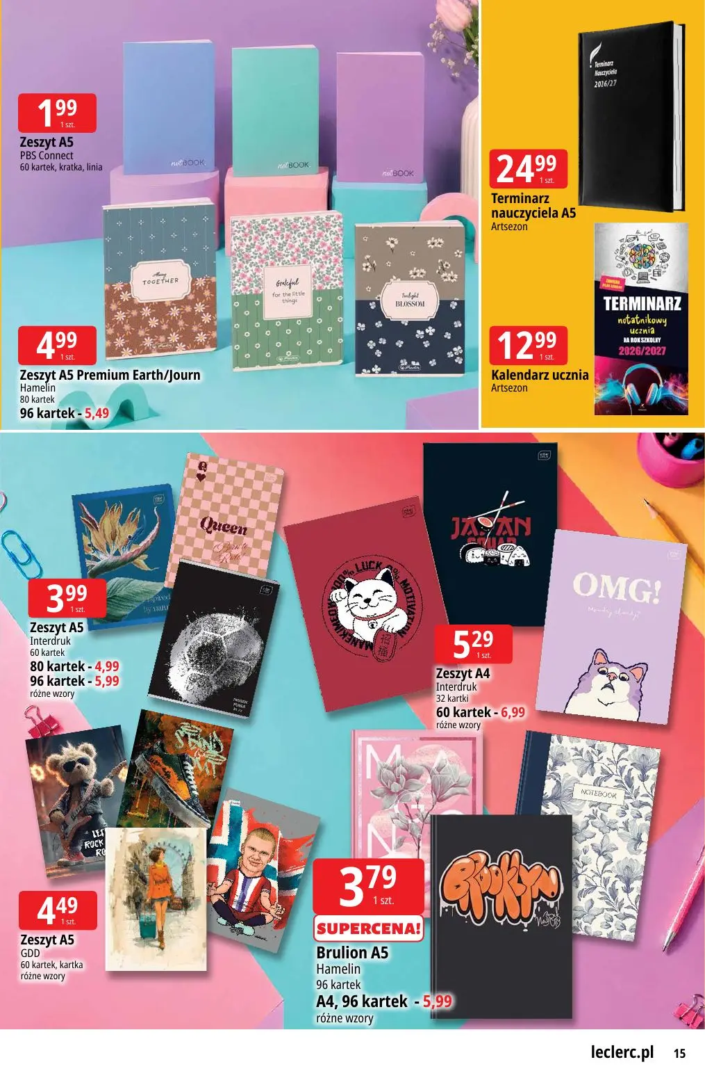 gazetka promocyjna E.Leclerc Powrót do szkoły - oferta rozszerzona - Strona 15