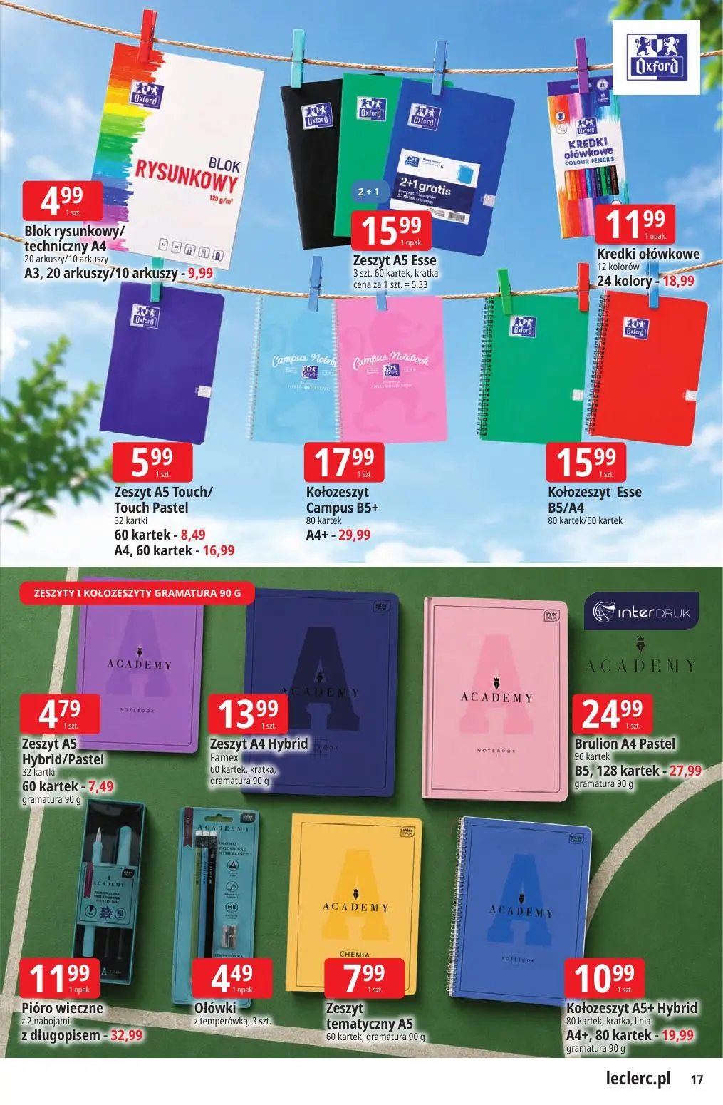 gazetka promocyjna E.Leclerc Powrót do szkoły - oferta rozszerzona - Strona 17