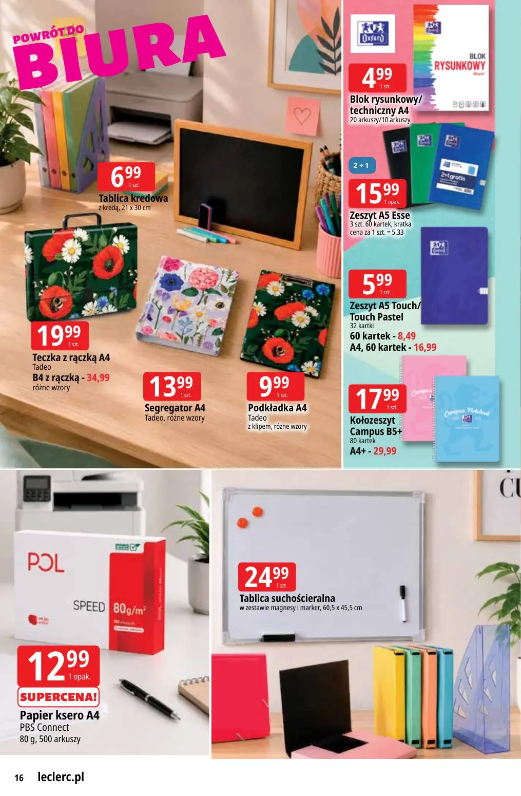gazetka promocyjna E.Leclerc Powrót do szkoły - Strona 16