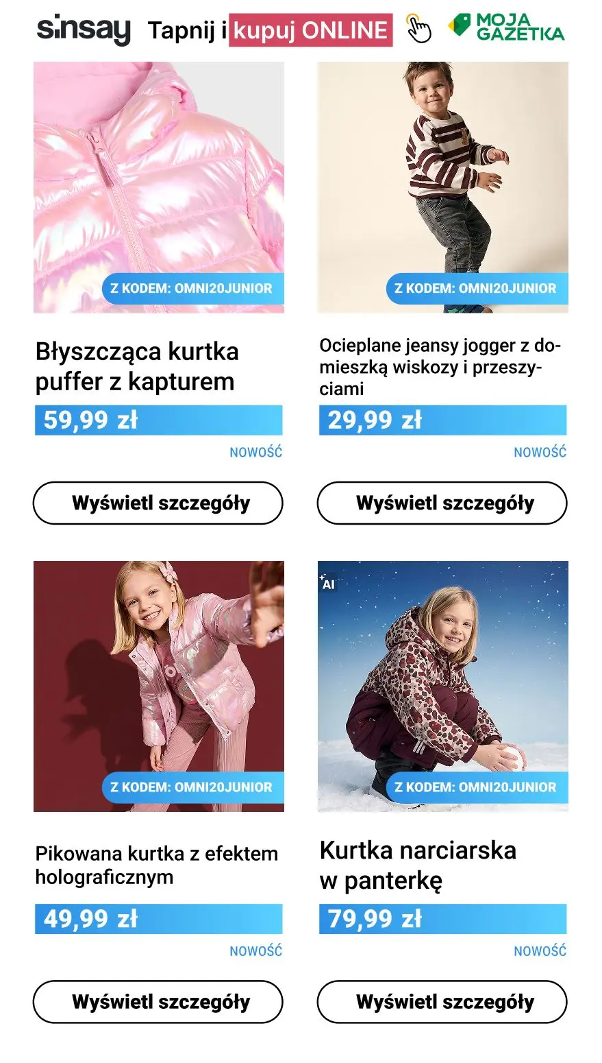gazetka promocyjna Sinsay 🧸 -20% NA WSZYSTKO marki Sinsay dla dzieci - Strona 5