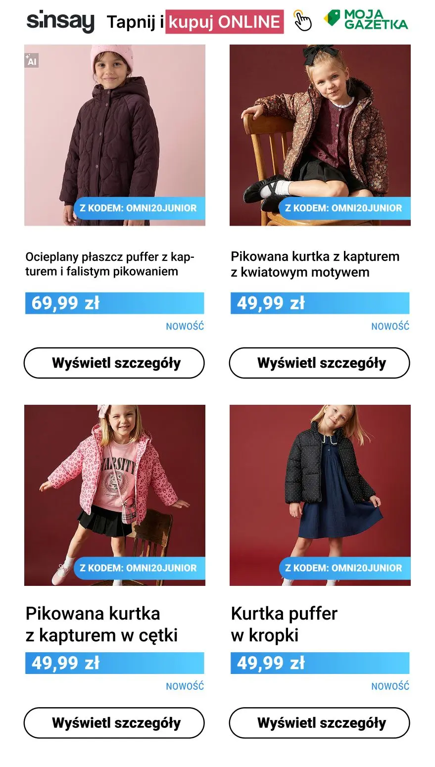 gazetka promocyjna Sinsay 🧸 -20% NA WSZYSTKO marki Sinsay dla dzieci - Strona 8