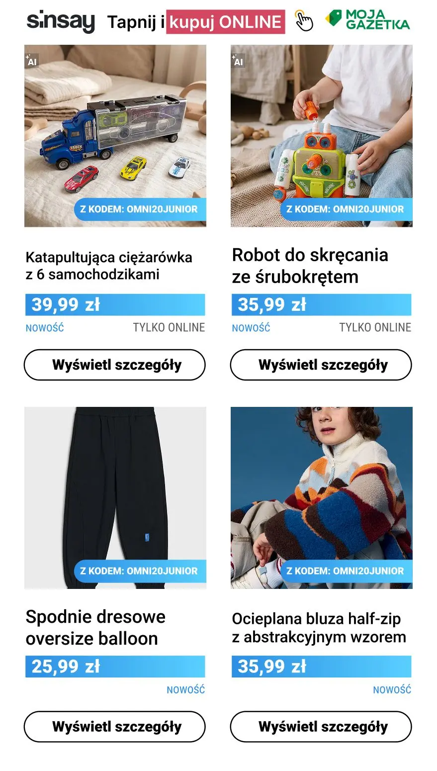 gazetka promocyjna Sinsay 🧸 -20% NA WSZYSTKO marki Sinsay dla dzieci - Strona 9