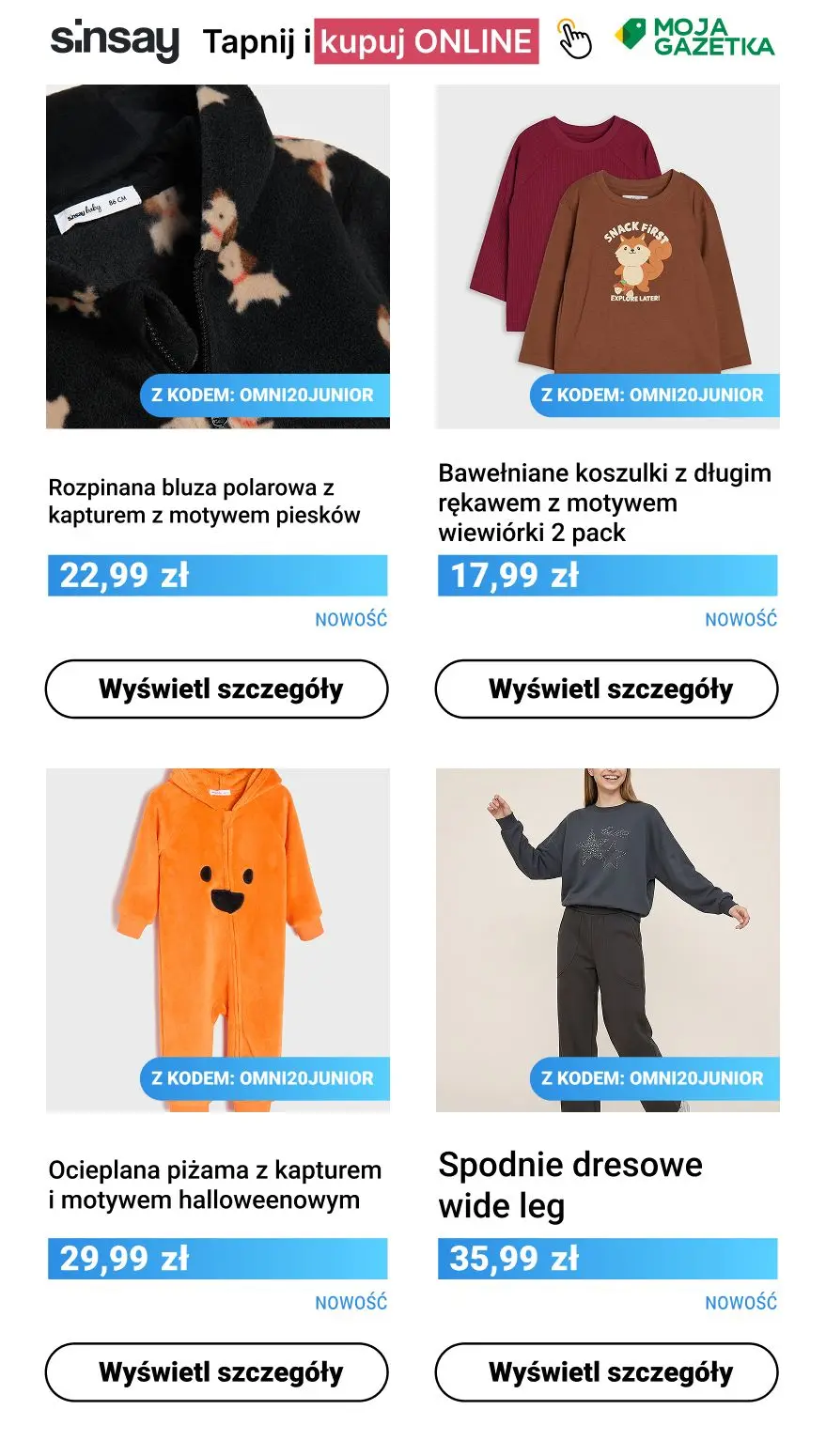 gazetka promocyjna Sinsay 🧸 -20% NA WSZYSTKO marki Sinsay dla dzieci - Strona 11