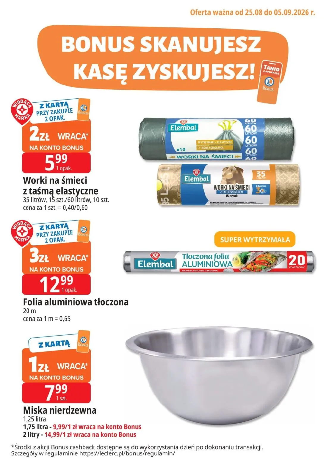 gazetka promocyjna E.Leclerc Bonus skanujesz kasę zyskujesz - Strona 4