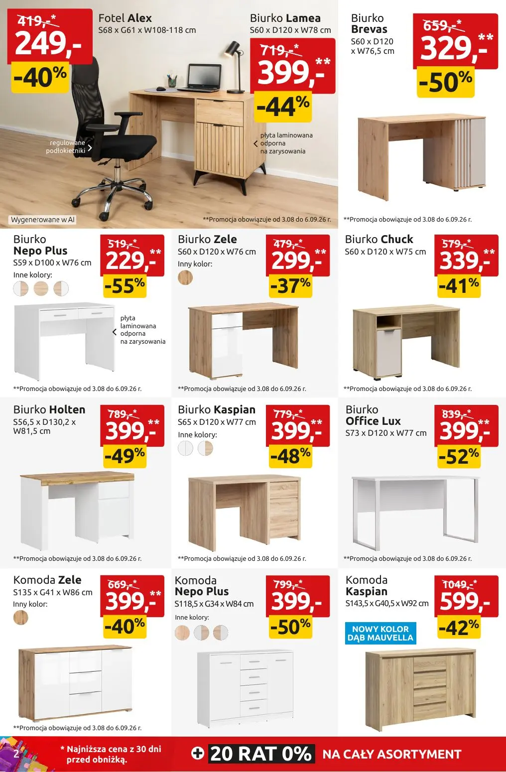 gazetka promocyjna Black Red White WITAJ SZKOŁO! SETKI MEBLI I DODATKÓW do -55% - Strona 2