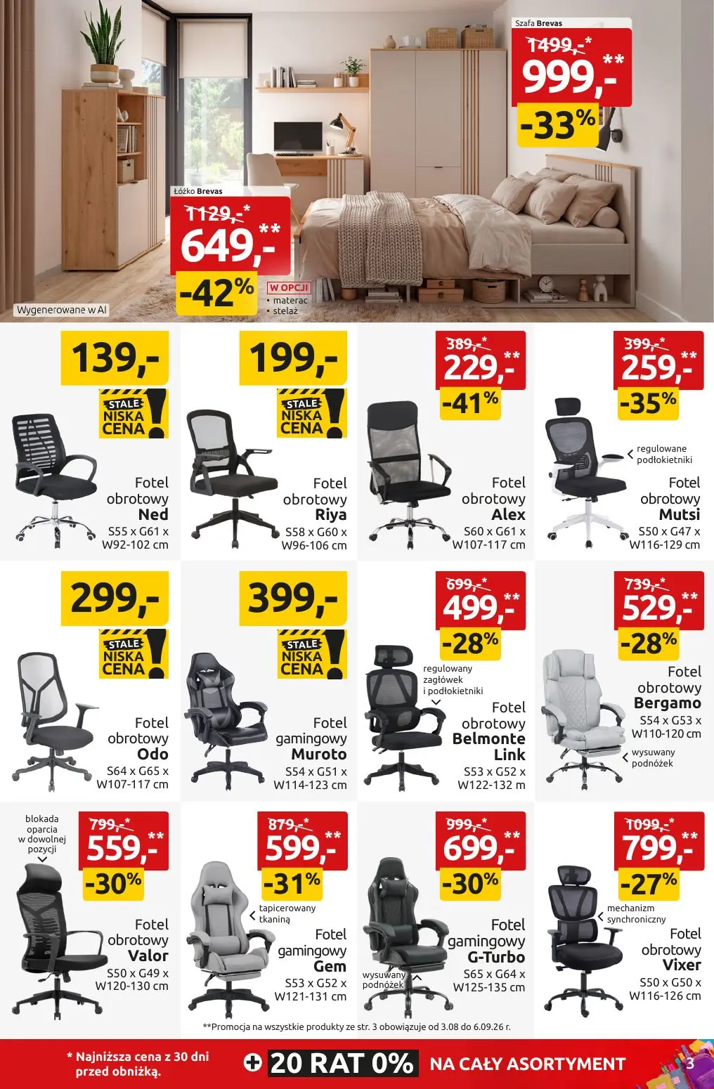 gazetka promocyjna Black Red White WITAJ SZKOŁO! SETKI MEBLI I DODATKÓW do -55% - Strona 3
