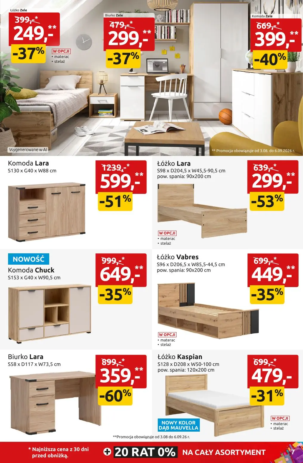 gazetka promocyjna Black Red White WITAJ SZKOŁO! SETKI MEBLI I DODATKÓW do -55% - Strona 7