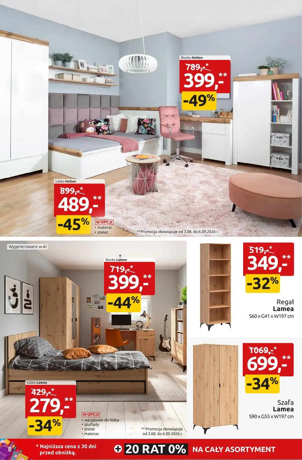 gazetka promocyjna Black Red White WITAJ SZKOŁO! SETKI MEBLI I DODATKÓW do -55% - Strona 8
