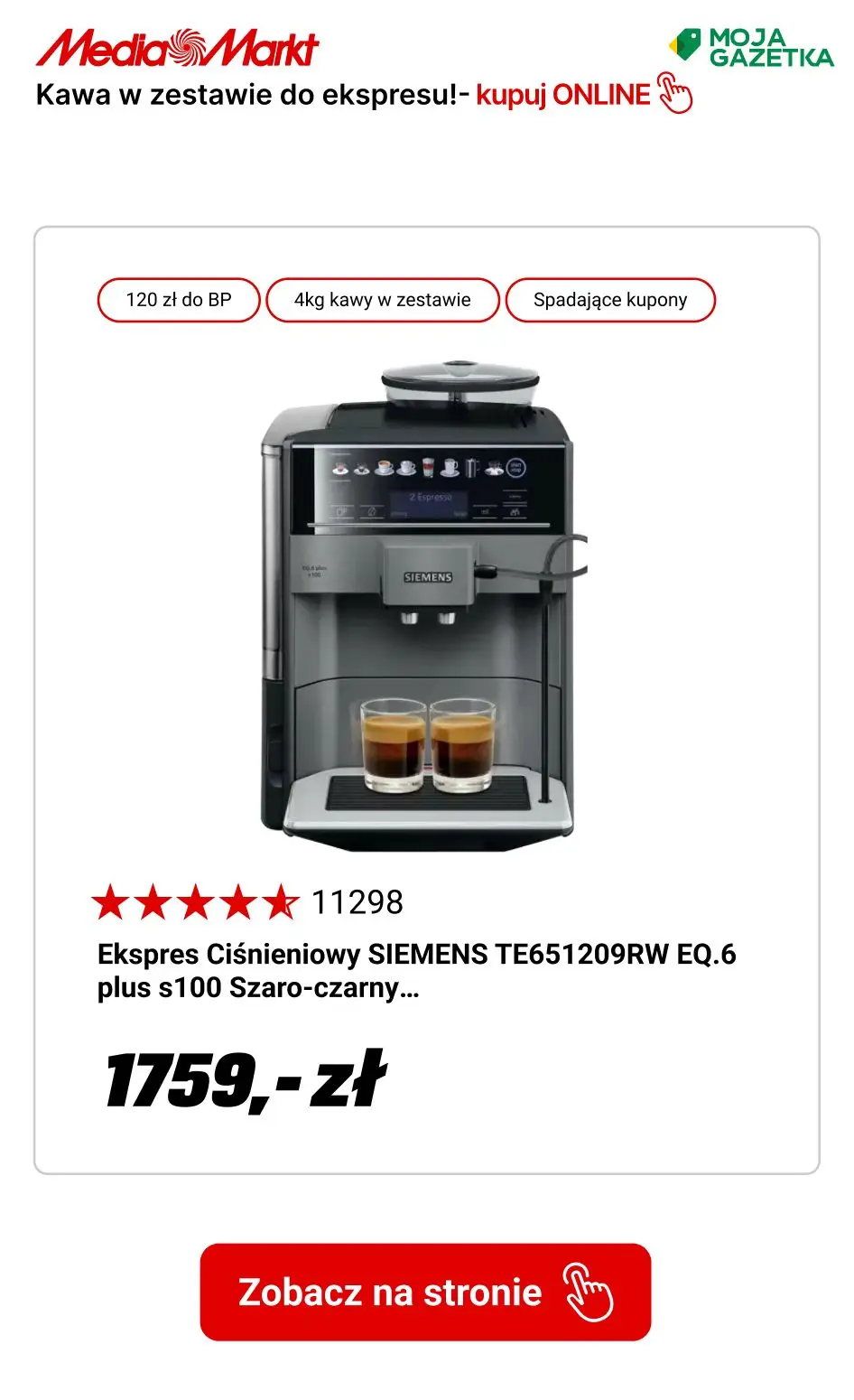 gazetka promocyjna Media Markt Kup ekspres automatyczny i zgarnij aż 4 kg kawy EDUSCHO w zestawie! - Strona 5