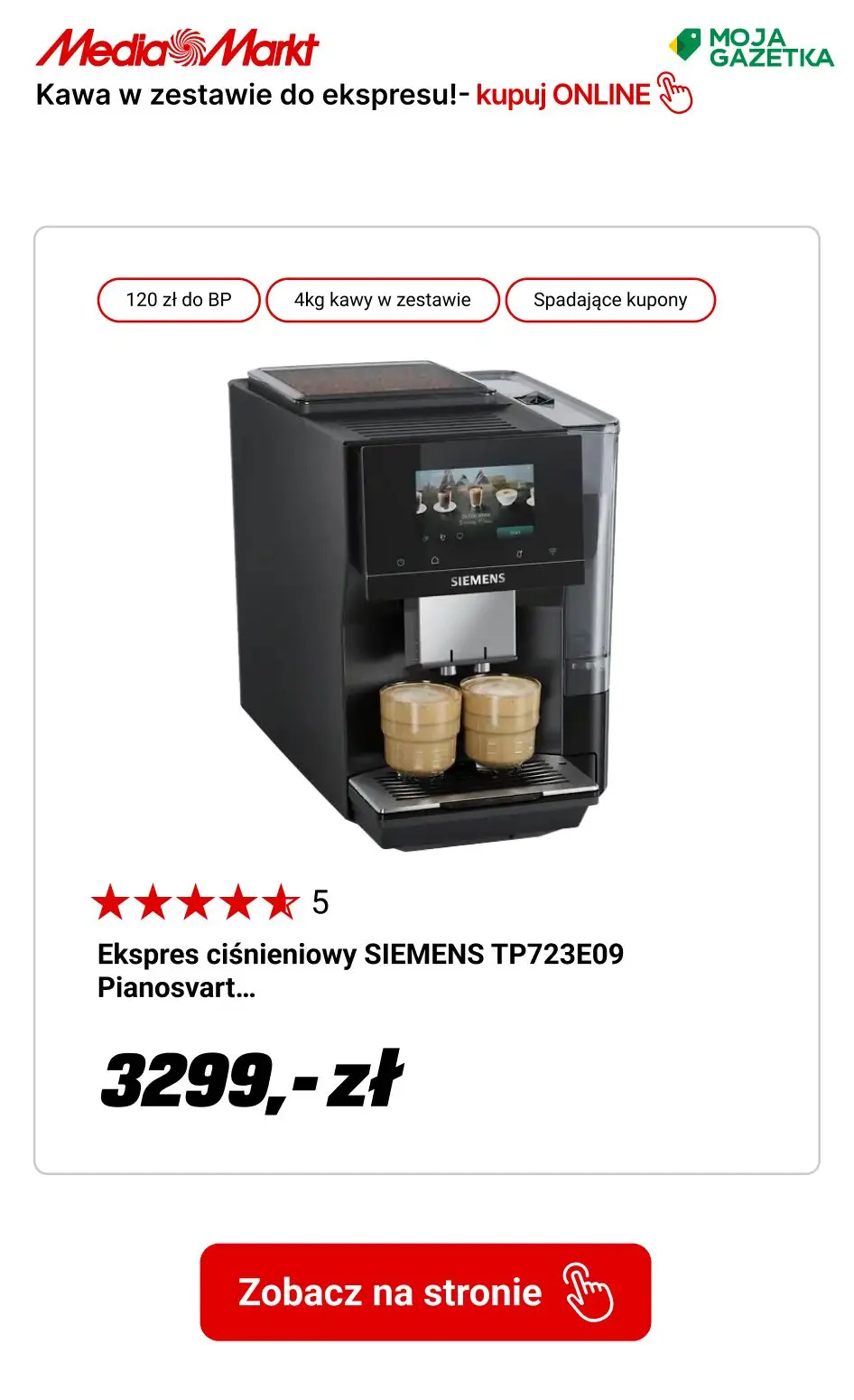 gazetka promocyjna Media Markt Kup ekspres automatyczny i zgarnij aż 4 kg kawy EDUSCHO w zestawie! - Strona 8