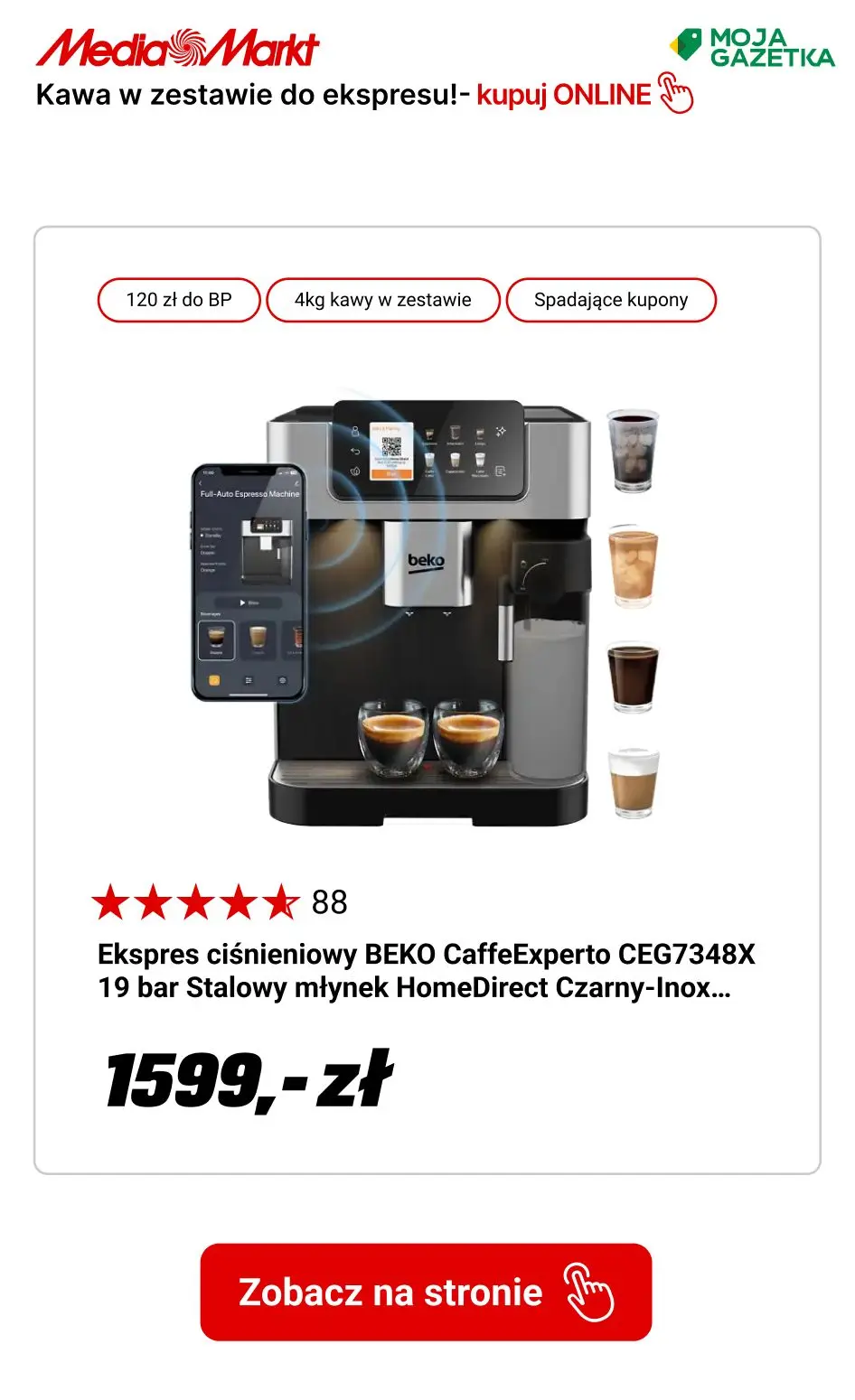 gazetka promocyjna Media Markt Kup ekspres automatyczny i zgarnij aż 4 kg kawy EDUSCHO w zestawie! - Strona 13