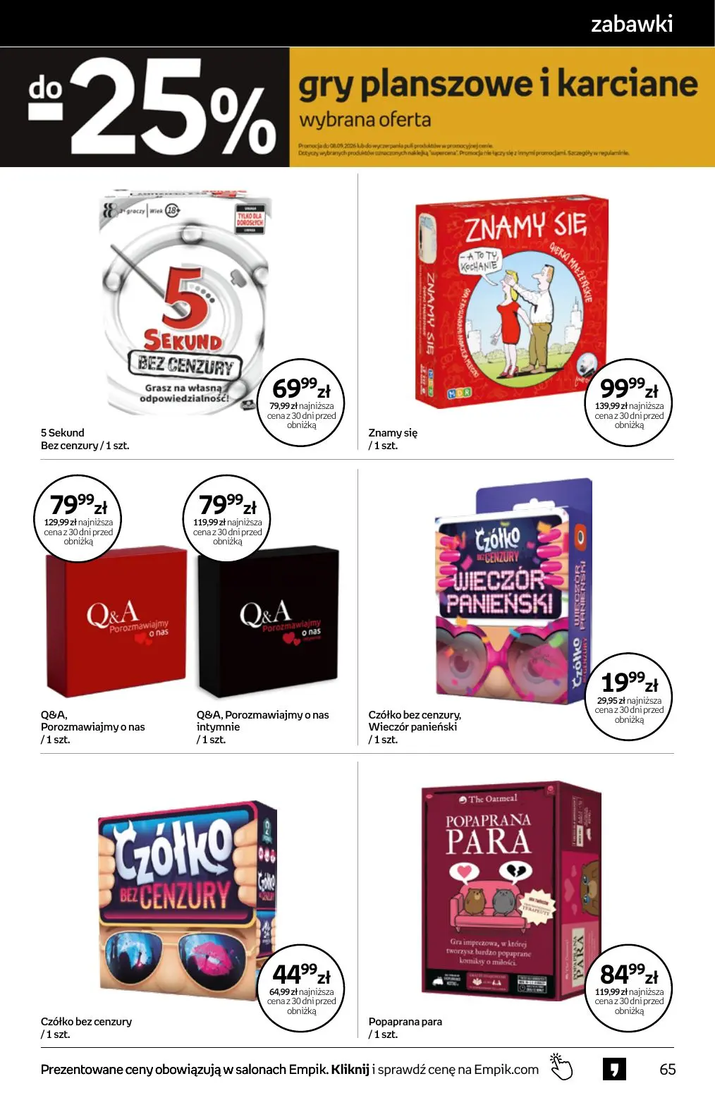gazetka promocyjna Empik Tom kultury - Strona 65