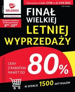 Gazetka promocyjna SELGROS, ważna od 2026-08-27 do 2026-09-09.