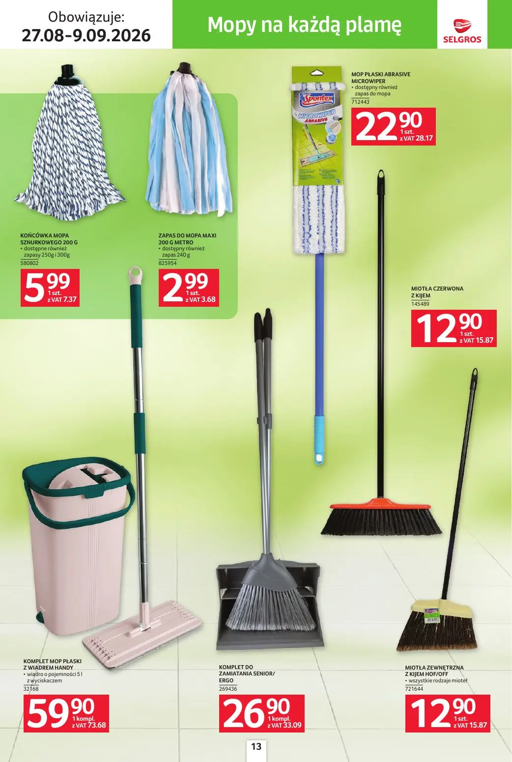 gazetka promocyjna SELGROS Katalog sprzątanie - Strona 13