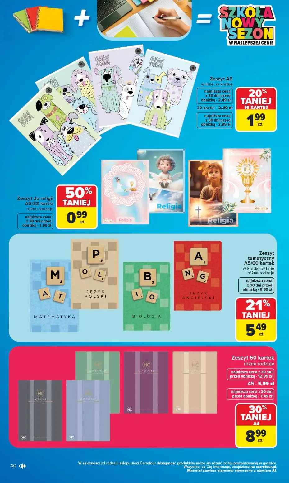 gazetka promocyjna Carrefour Szkoła nowy sezon - Strona 40