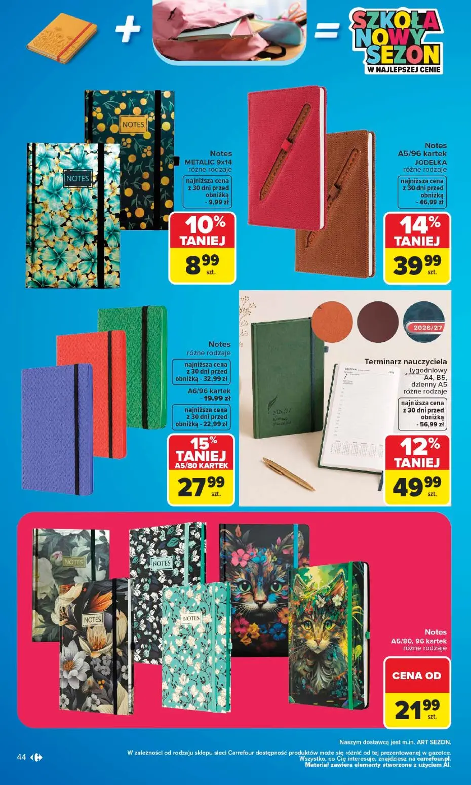 gazetka promocyjna Carrefour Szkoła nowy sezon - Strona 44