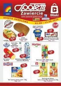 Gazetka promocyjna Społem Zawiercie, ważna od 2026-09-01 do 2026-09-15.