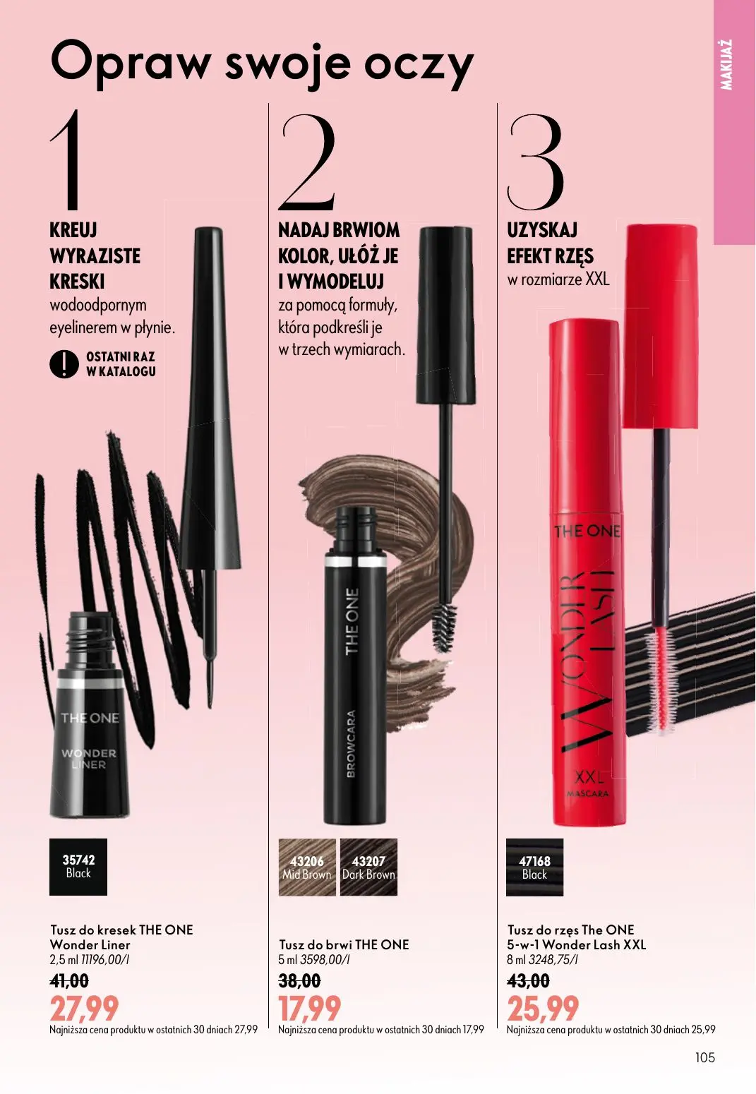 gazetka promocyjna ORIFLAME Stworzony z Wami dla piękna rzęs - Strona 105