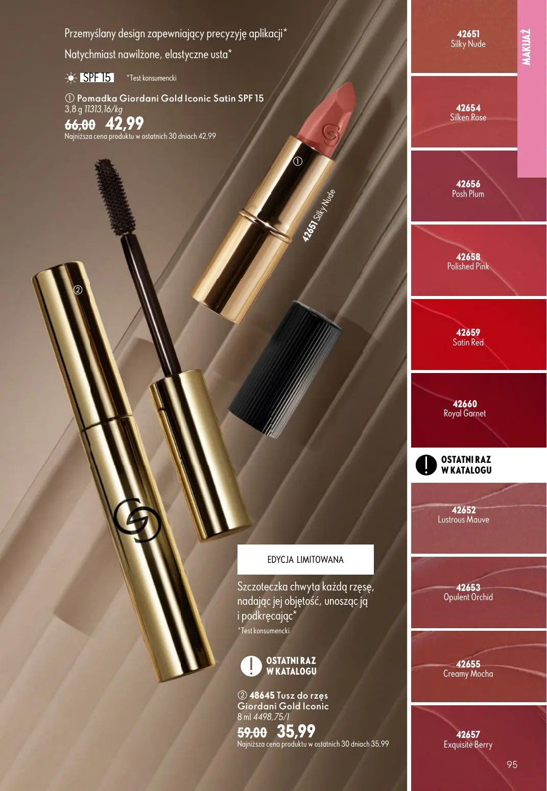 gazetka promocyjna ORIFLAME Stworzony z Wami dla piękna rzęs - Strona 95
