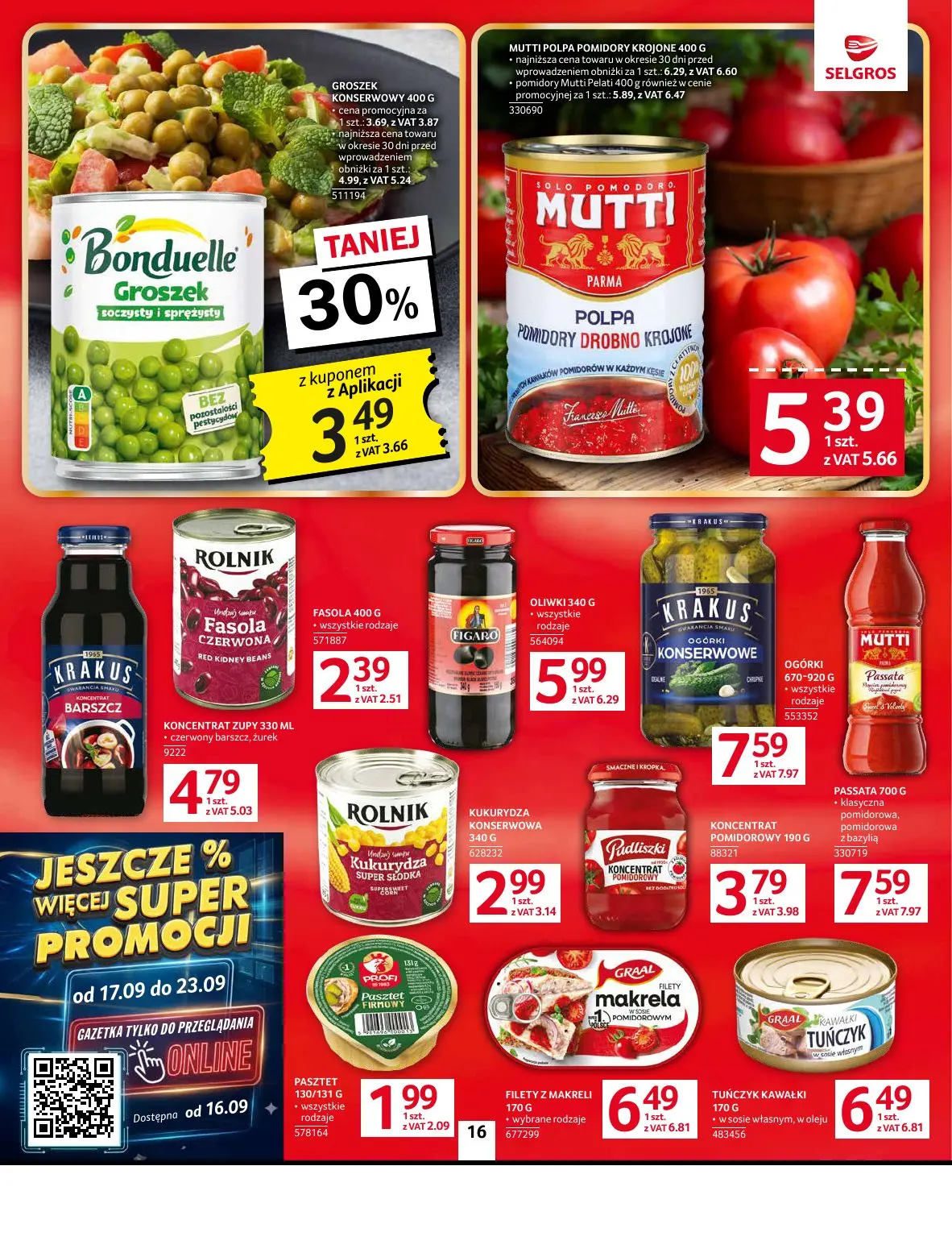 gazetka promocyjna SELGROS Oferta spożywcza - Strona 16