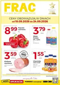 Gazetka promocyjna FRAC, ważna od 2026-09-18 do 2026-09-24.