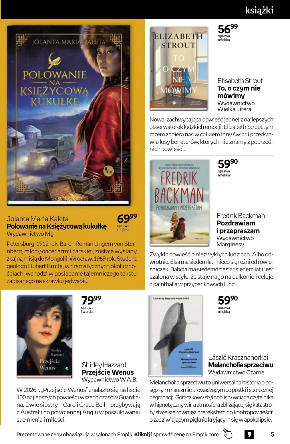 gazetka promocyjna Empik Tom kultury - Strona 5