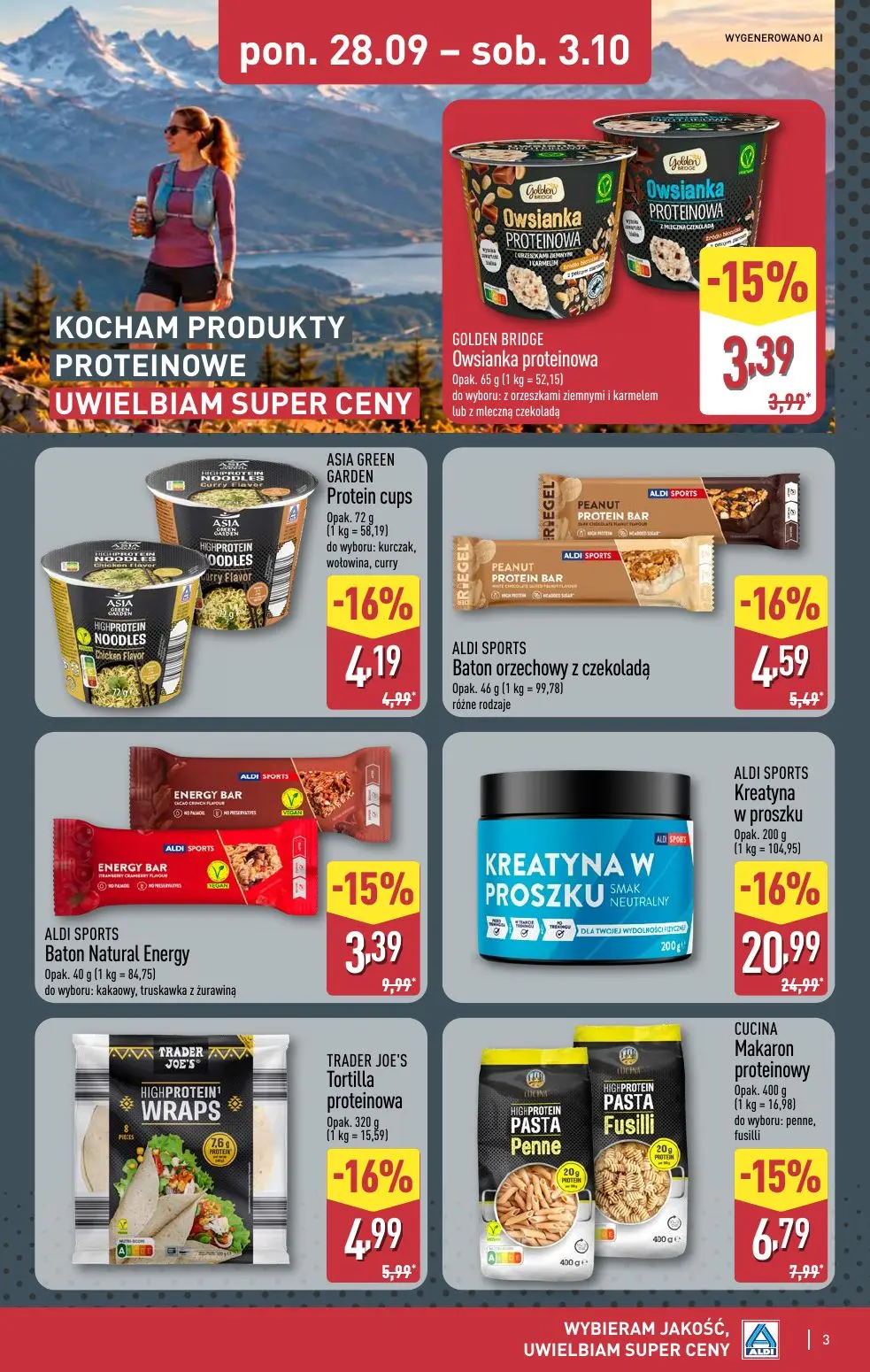 gazetka promocyjna ALDI Produkty PROTEINOWE 💪 - Strona 3