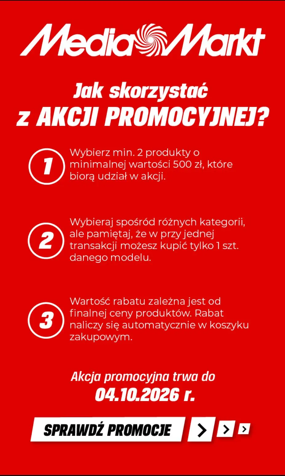 gazetka promocyjna Media Markt Rabaty do 7500zł!
Im więcej kupujesz, tym więcej zyskujesz!
 - Strona 2